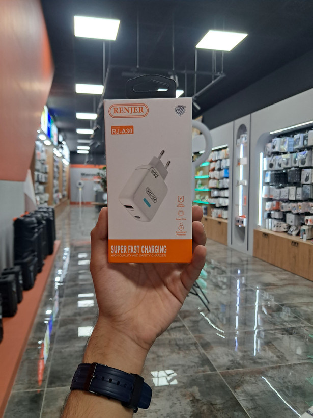 اداپتور فست شارژ 25 وات رنجر مدل Renjer-Rj-a30