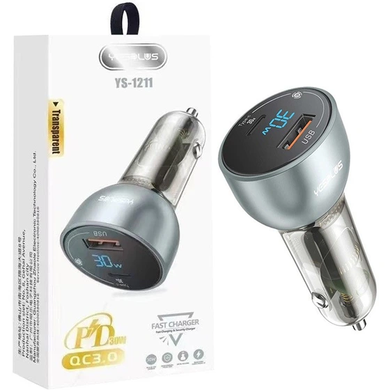 شارژر فندکی خودرو یس پلاس مدل YesPlus-ys1211