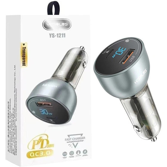 شارژر فندکی خودرو یس پلاس مدل YesPlus-ys1211