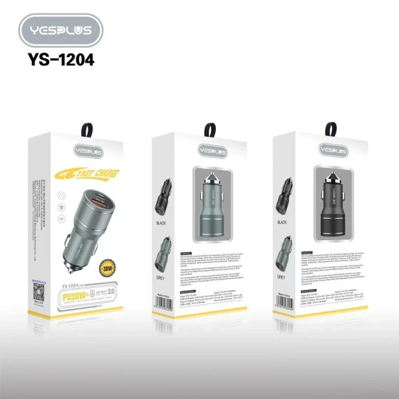 شارژر فندکی خودرو یس پلاس مدل YesPlus-ys1204