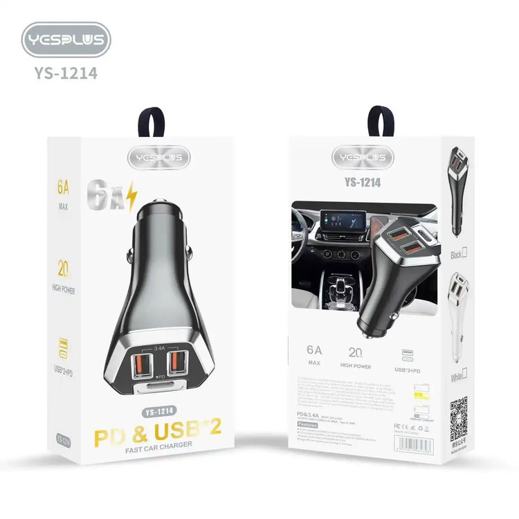 شارژر فندکی خودرو یس پلاس مدل YesPlus-ys1214