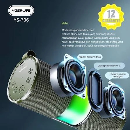 اسپیکر بلوتوثی یس پلاس مدل YesPlus-ys706