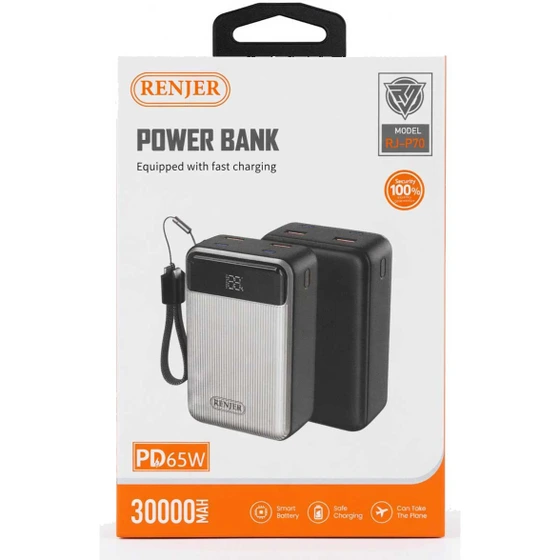 پاوربانک  فست شارژ  30000 رنجر مدل Renjer-rj-p70